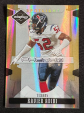 XAVIER ADIBI Texans 2008 Leaf Limited #299 Gold Spotlight Rookie Card RC #46/49