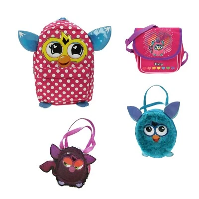 TRADEMARK Furby Kindergarten Tasche mit Überschlag, mit Fell, Münztasche, Rucksack, Neu