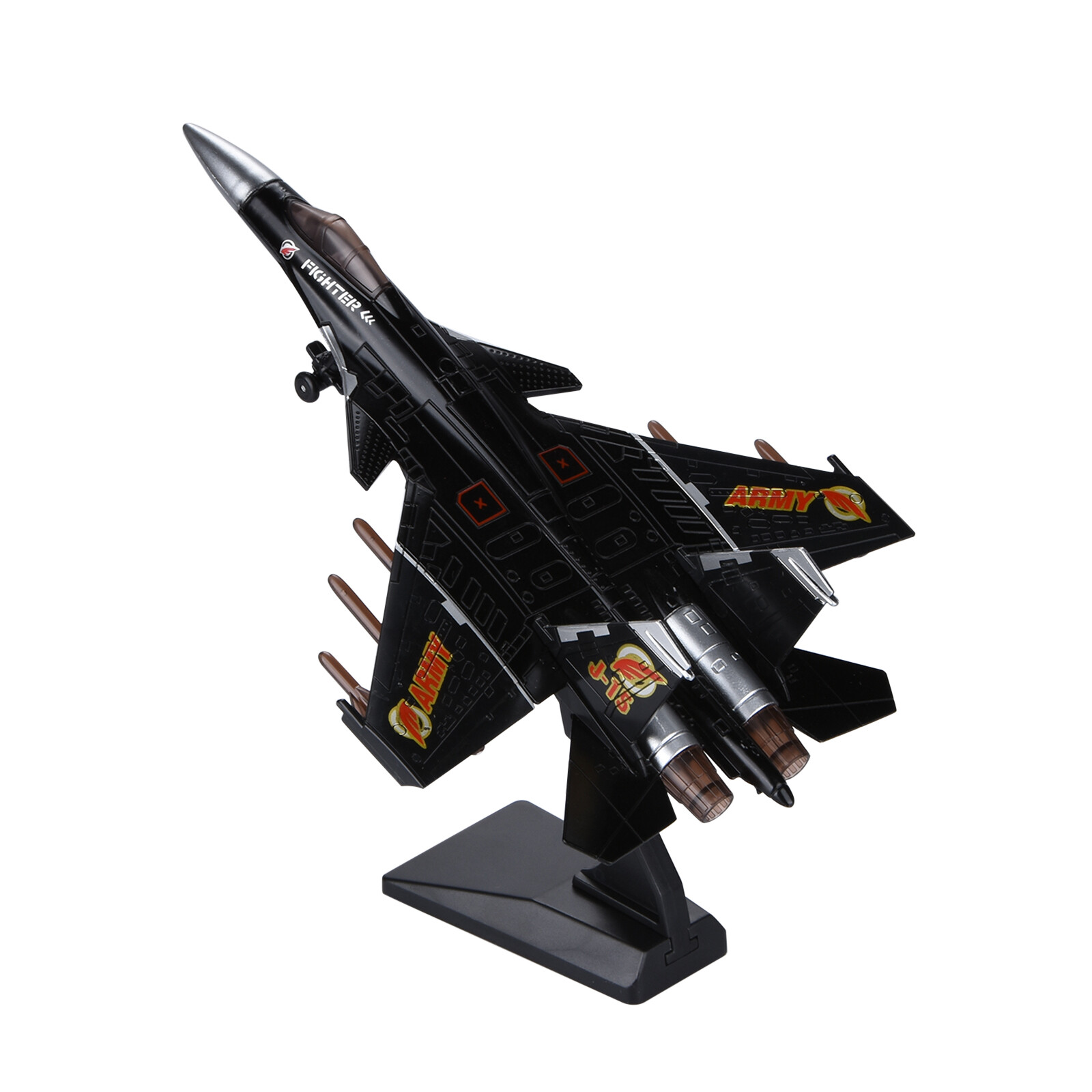 Fighter J15 Jet Aviation Aircraft Alloy Model Pull back  Lights & Sounds 1/100 n