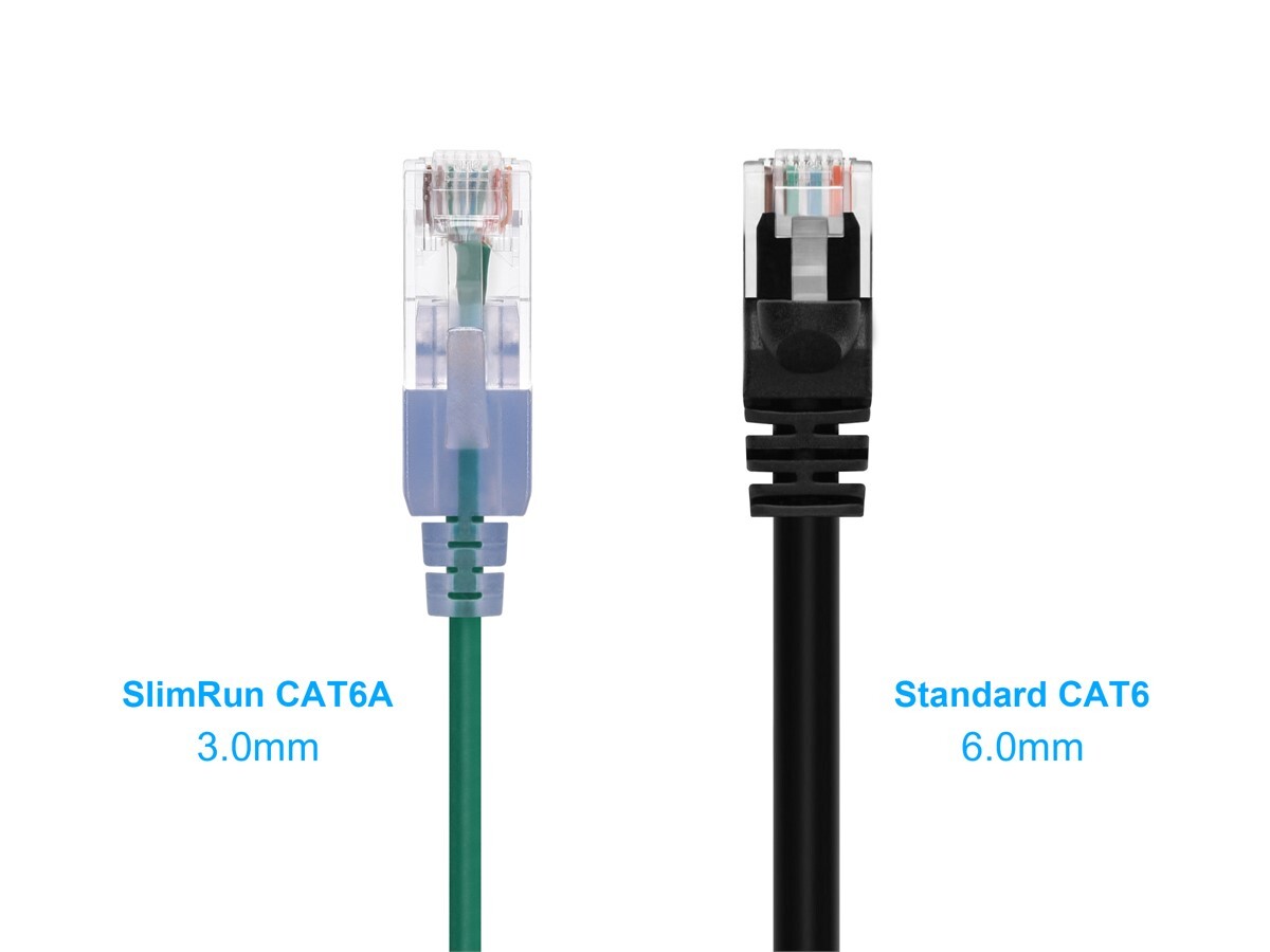 10-pk) Monoprice Cat6a Ethernet Patch Cable SNAGLESS Rj45 550mhz  