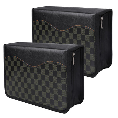 2x128 Disc CD DVD Storage Case Holder Organizer Wallet Bag Album Media Video Box
