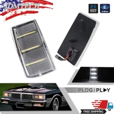 Clear Lens White LED Side Marker Corner Light For 1981-1985 Chevy Impala Caprice