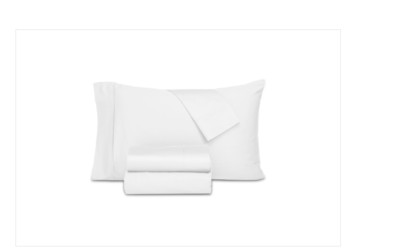 Everyday Home Trident 300 Thread Count 100% Cotton 4-Pc. Sheet Set, King - White