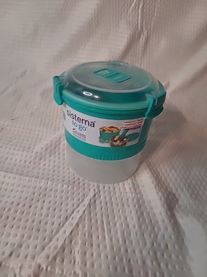 *New*Sistema  To Go Multi-Level Food Storage Rounded & Stacked / 965mL