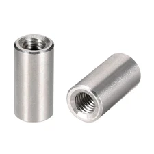 Round Connector Nuts, M6x20mm Height Sleeve Rod Nut Stainless steel 304 10 Pcs