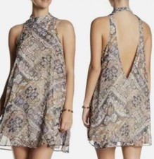 Show Me Your Mumu Size Small Halter Open Back Mini Dress Babes of Babylon Print