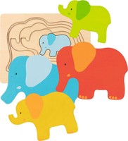 Goki | Schichtenpuzzle Elefant | Spiel | Deutsch (2025) | 57450