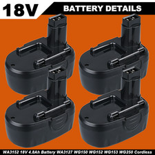 New 18V For Worx WA3152 18 Volt 4.8Ah Battery WA3127 WG150 WG152 Cordless Pack