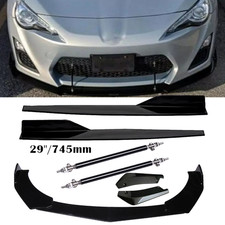 Glossy Black Front Bumper Lip Spoiler Side Skirts Strut Rod For Scion Frs Fr-s