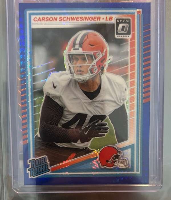 2025 Donruss Optic - Blue Hyper #217 Carson Schwesinger Near Mint