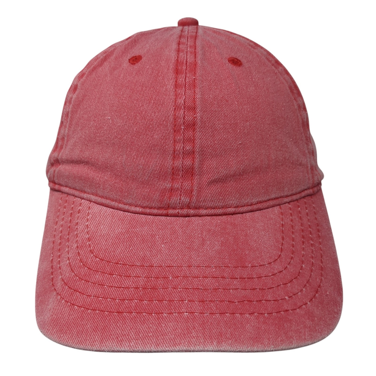 Unbranded Strapback Hat Solid Red Rover Adjustabl… - image 1