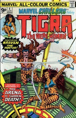 Marvel Chillers (1975) #   4 UK Price (7.0-FVF) Tigra, Kraven 1976
