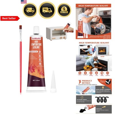High Temp Silicone Sealant Heat Resistant Glue Waterproof Oven Grill Microwav...