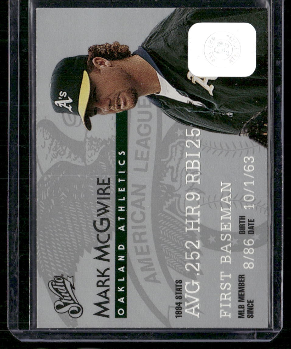 1995 Studio #141 Mark McGwire