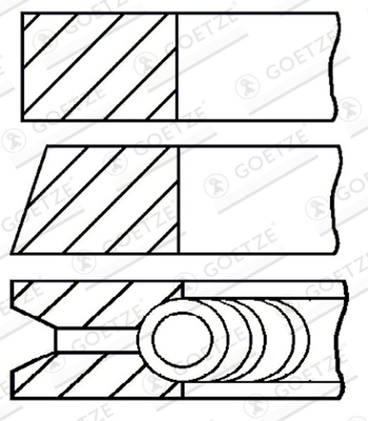 Kolbenringsatz Goetze Engine 08-961807-00 FüR MA Suzuki AA EA Swift Samurai AMI-image