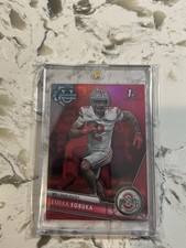 2023 Bowman 1st Emeka Egbuka Red Chrome RC#2/5 Jrsy Number Buccaneers Ohio State