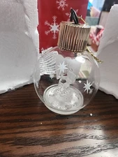 Avon Acrylic Christmas Tree Ornament With Lights Angel 2004 With Box