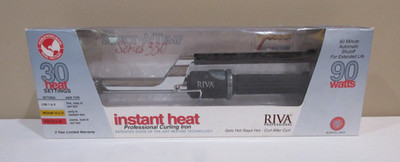 New Open Box Riva Professional Instant Heat Curling Iron 30 Heat Settings 3/4''
