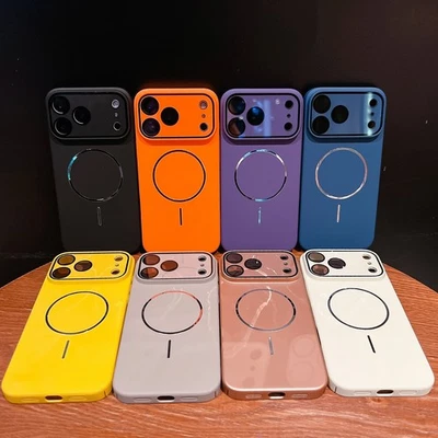 For iPhone 17 Pro Max 16 15 14 13 12 11 Shockproof PC Case Mag Safe Lens Cover