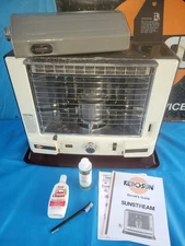 KEROSUN SUNSTREAM w/FAN (RADIANT 36) KEROSENE HEATER -PRO RESTORED- EXCELLENT-LN