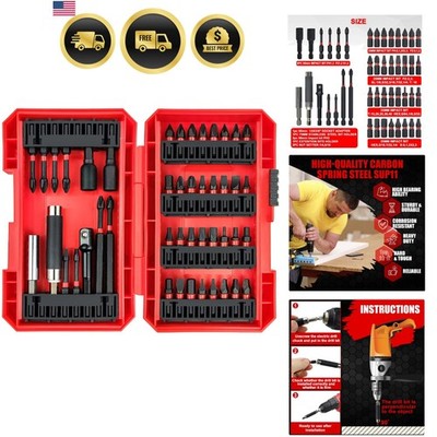 Screwdriver Bit Set 45 Piece, Impact Driver Bit Set for Drills and Drivers, A...