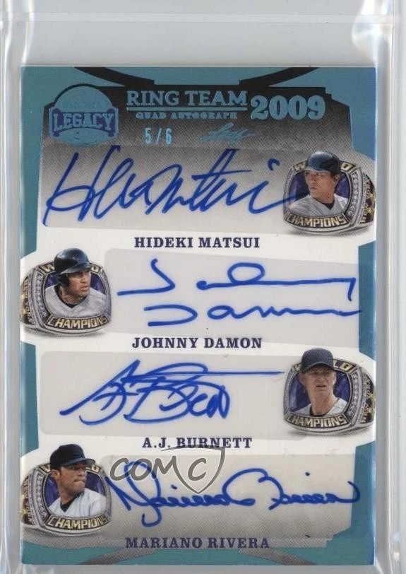 Leaf Mariano Rivera Autographed Baseball Sports Trading Cards
