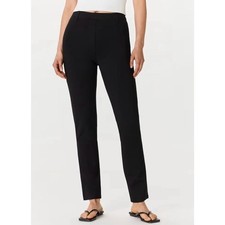 QUINCE Ultra-Stretch Ponte Straight Leg Pull On Yoga Feel Dress Pants Black XL