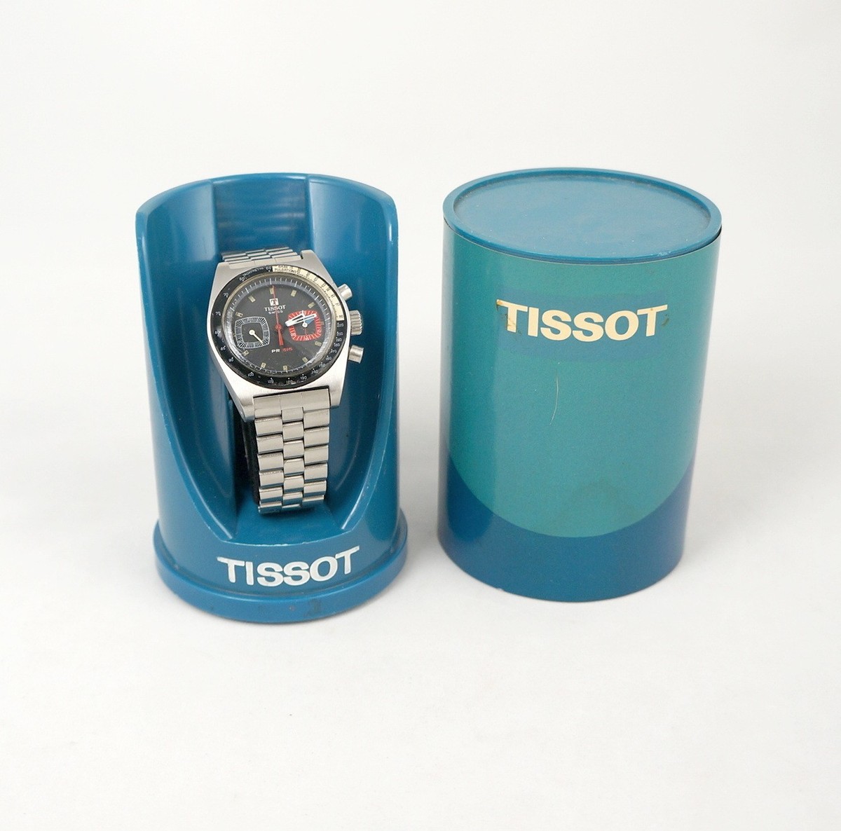 Vintage Tissot Pr-516 Chronograph Stainless Steel Watch 40528-1X w
