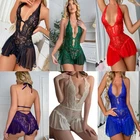Babydoll Lingerie+Underwear Sexy Women's Nightwear Dress Lace Sleepwear G-string