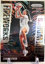 Panini 2025 Prizm WNBA Fireworks Rookie RC #15 Sonia Citron Mystics