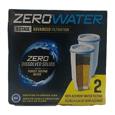 Zero Water 5 Stage Filtration 2 Pack Replacement Water Filters ZR-017 SEALED