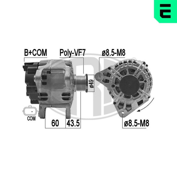 ERA Lichtmaschine Generator Lima 209165 FüR Renault Opel 14V Movano X62 Bus Cdti-image