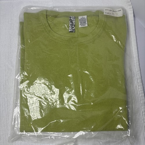 NEW Barneys Co-Op New York Cashmere Silk Sweater Womens Green Crewneck SZ L Y2K