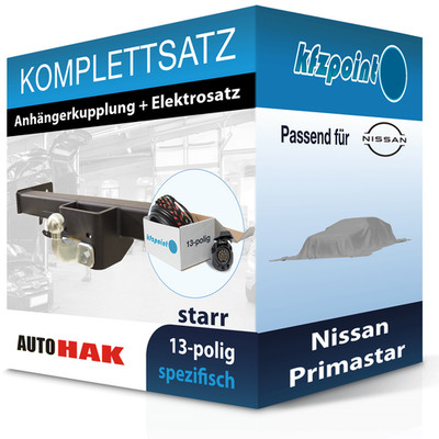AUTO HAK Anhängekupplung starr und ECS E-Satz 13polig für Nissan Primastar 06-16