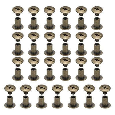 25er Set für Phillips Chicago Schrauben M5x8mm, Bronze