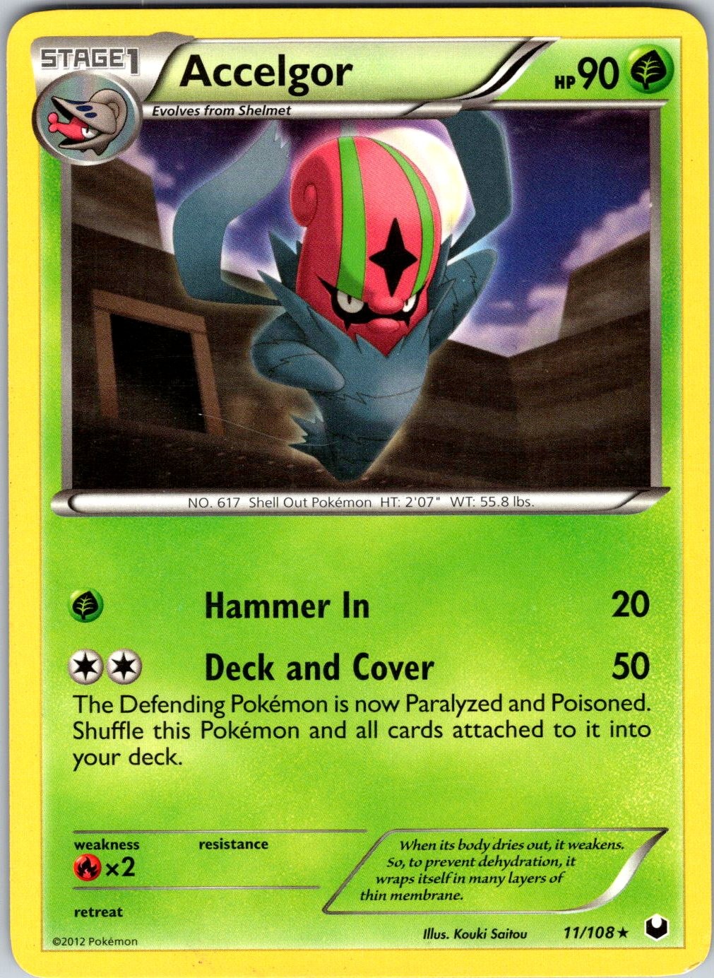 Accelgor 11/108 Dark Explorers Pokemon TCG LP Normal
