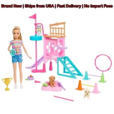 Barbie Stacie to The Rescue Puppy Playground Playset 3 Dogs 20+ Pcs NEW