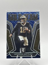 2024 Panini Totally Certified Spencer Rattler Gold Team Mirror Blue /199 #25