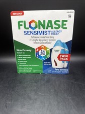 New Twin Pack Flonase Sensimist Allergy Relief 120x2 240 Nasal Spray