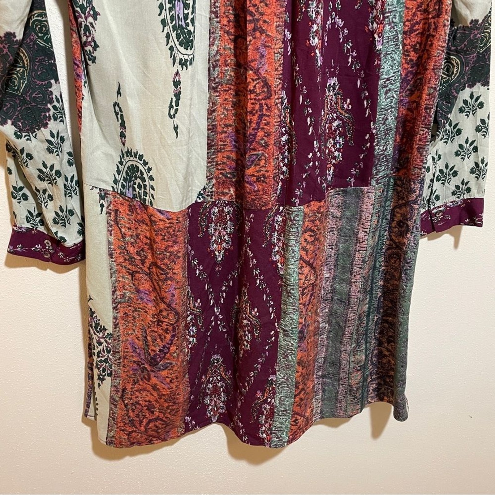 Anthropologie Tiny Patchwork Print Shirtdress Shi… - image 15