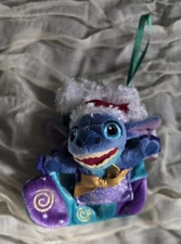 Disney Store Exclusive Lilo & Stitch STITCH in Santa Hat Mini Stocking Ornament