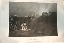 John Martin Paradise Lost Engravings Complete Set of 24 Antique Scrapbook c1825