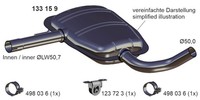 Ernst MittelschalldäMpfer 133159 FüR Passat 35I 3A5 VW 3A2 B3 B4 Variant TDI
