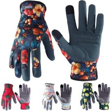 Gardening Gloves for Women - Flexible, Breathable, Leather for Weeding & Pruning