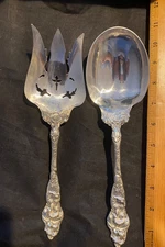 REED & BARTON LES SIX FLEUR  STERLING FLATWARE  1 SALAD SET         NO MONOGRAMS