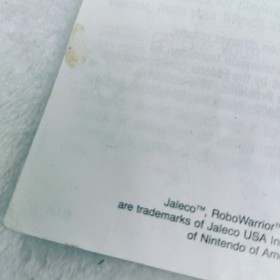 ROBO WARRIOR Nintendo NES Game Original JALECO 1988 Instruction Manual
