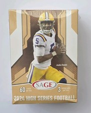  2024 Sage HS Football Sealed box - 3 Autos - NFL Rookies Caleb Jayden