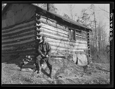 Photo:Log cabin in the hills of Garrett County, Maryland