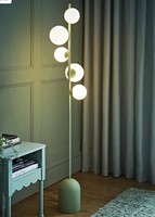 ValueLights Marlow 5-Way Sage Green Modern Metal Floor Lamp 165cm