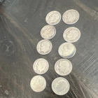 Lot #V of 10  Silver Roosevelt Dimes - 10C US Coins Circulated
